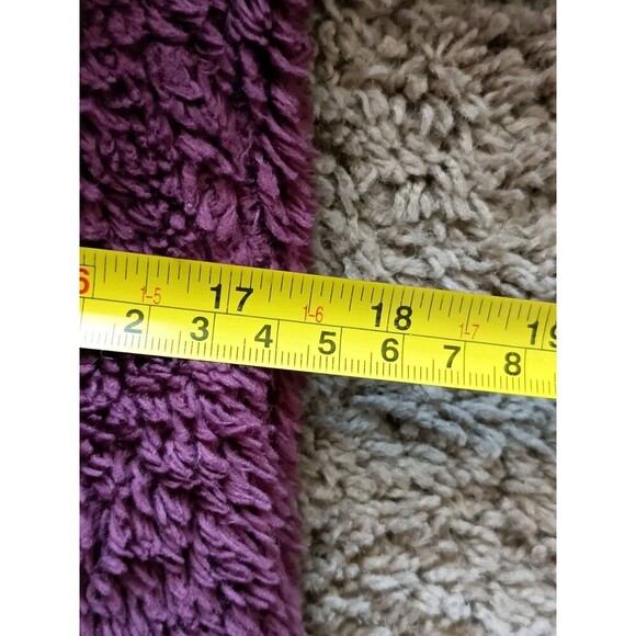 Columbia Full Zip Jacket Small Burgundy Fleece Sherpa Front Pockets - Picture 6 of 7